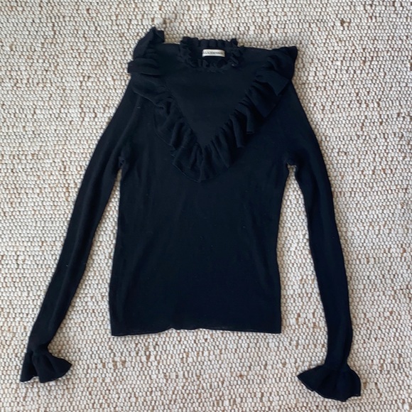 Ulla Johnson Maritza black ruffle sweater - Picture 4 of 9